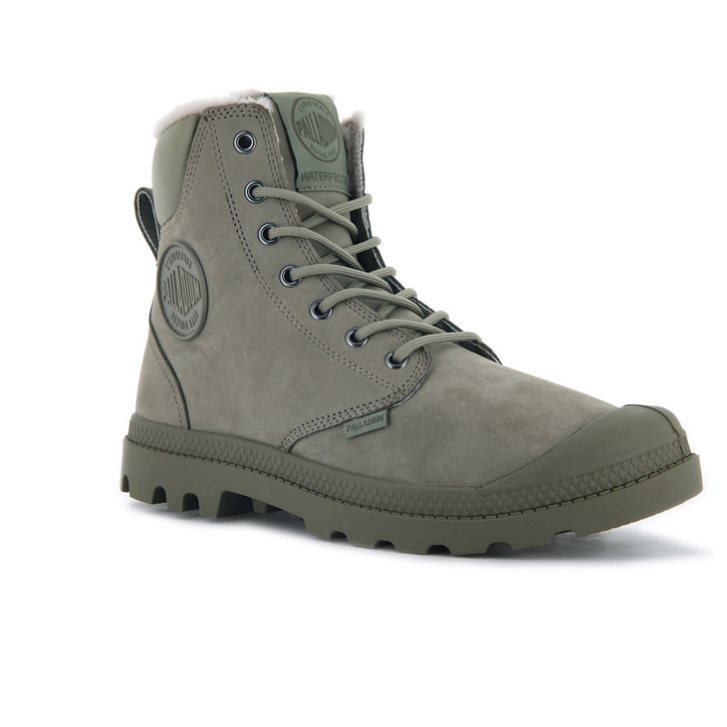 Bottes Palladium Pampa Sport Cuff WPS Femme Vert Olive | FR TFM945W